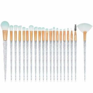 20 Pcs Cristal Eye Makeup Brushes Tool Set Eye Shadow Foundation Powder
